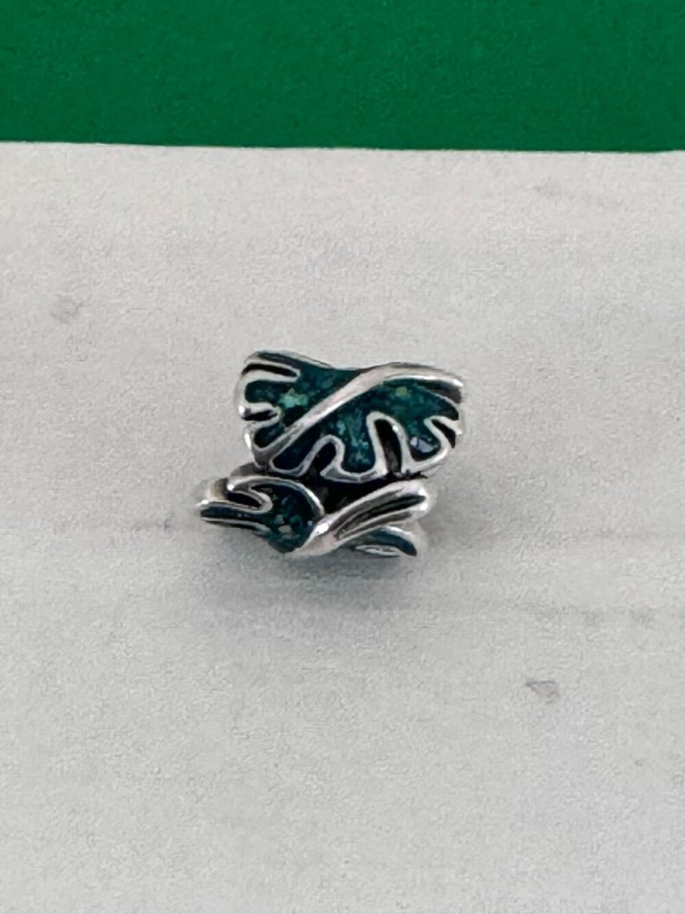 Pandora Green Monstera Leaves Charm
